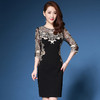 DYSL-Q4026新款镂空七分袖刺绣修身连衣裙 商品缩略图3