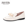 西村名物2020春季新品复古优雅珍珠蝴蝶结两穿踩脚鞋方头乐福鞋女X20AM18271 商品缩略图3