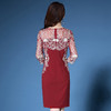 DYSL-Q4026新款镂空七分袖刺绣修身连衣裙 商品缩略图4