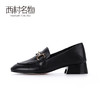 西村名物2020新款经典复古马衔扣方跟娃娃头乐福鞋女-X20AM18221 商品缩略图3