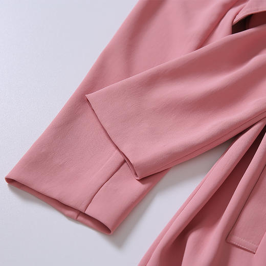 EITIE爱特爱女装春款时尚气质英伦风纯色薄款风衣外套女长款6104807 商品图7