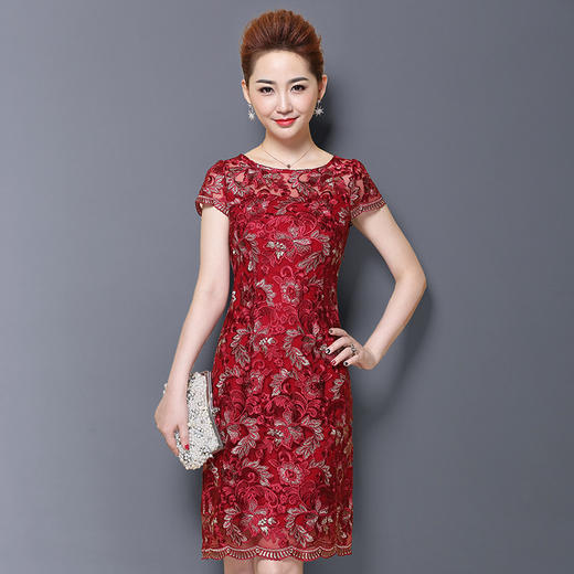 DYSL-Q3336新款刺绣时尚气质宫廷旗袍连衣裙 商品图1