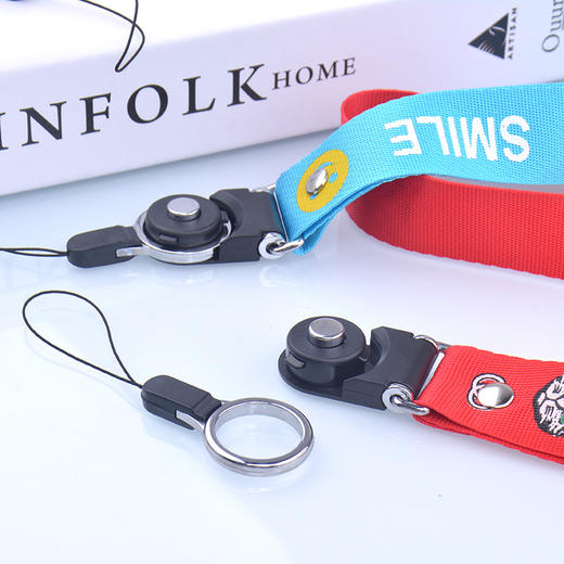 40cm手机壳挂绳挂脖绳挂饰挂件手机链旋转挂绳工作牌可拆卸钥匙扣 商品图3