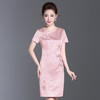 DYSL-Q3696新款气质端绣花烫钻舒适修身连衣裙 商品缩略图2