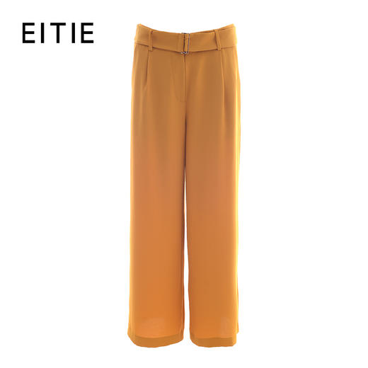 EITIE爱特爱女装春款时尚纯色减龄显瘦职业阔腿直筒裤长裤女6105809 商品图5