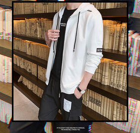 裁缝学苑 M56男士春秋休闲连帽开衫套装11服装裁剪图牛皮纸样