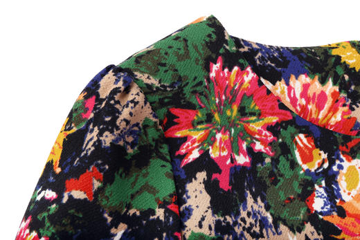 【伯妮斯茵】文艺复古印花设计短款连衣裙--《智慧之光--波斯艺术》 1S7211 商品图5