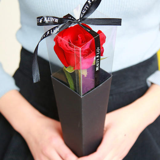 单枝精装玫瑰（15枝起售） - 1枝卡罗拉玫瑰，高档单枝礼盒装(1670) 商品图1
