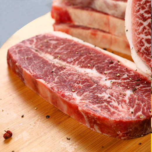 6斤装】澳洲安格斯谷饲雪花板腱牛排800克 原肉原切 膏脂细腻 奶香味