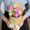 迷你粉柔（10束起售） - 3枝苏醒玫瑰，搭配桔梗、满天星、多头粉色康乃馨(1671) 商品缩略图0