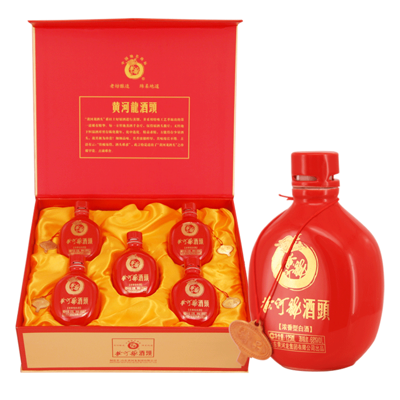 黄河龙2013年产68度酒头礼盒 送礼礼品高度原酒真年份白酒