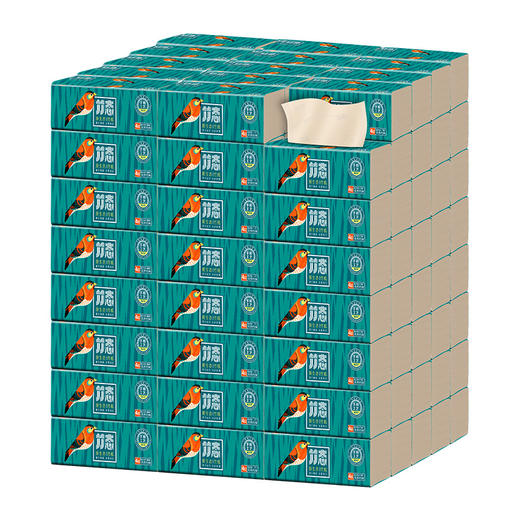 竹态压花抽纸雅致黄4层加厚90抽16包印花纸巾家用实惠装整箱大号 商品图4