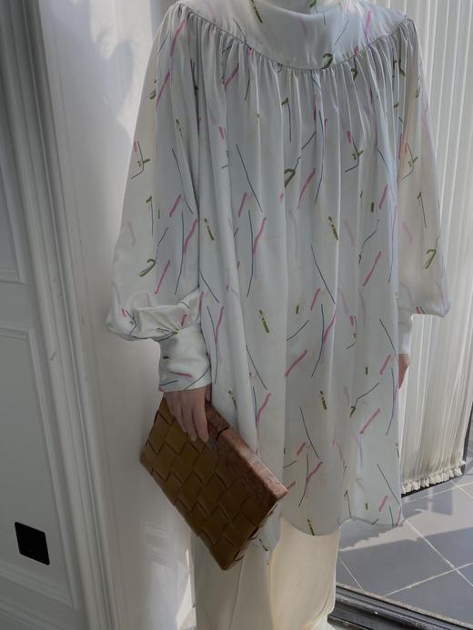 HIDEMI “我们做印花”绮梦漫步 缎面衬衫裙 商品图10