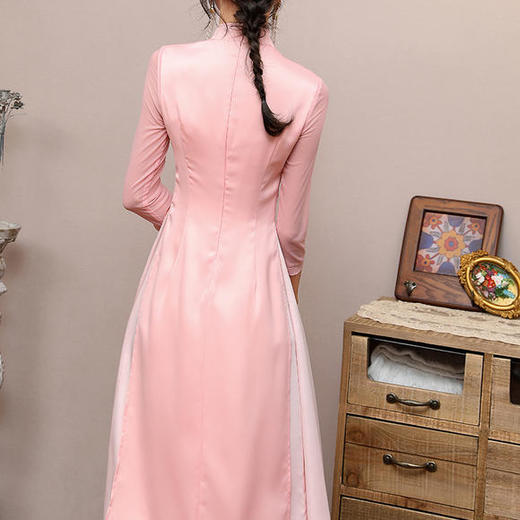 OG-99376新款立领重工刺绣高端旗袍裙 商品图2