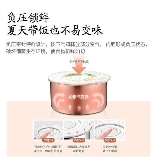 Olyaks电热饭盒三层 电子饭盒双层保温加热蒸煮自动蒸热饭便当盒 商品图2
