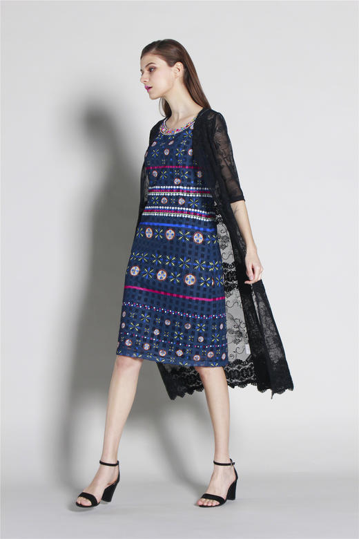 2S6531--连衣裙--天青石金耳环--《太阳之子--印加》 商品图1