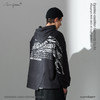 ATTEMPT 19AW-KNT06 异形结构正反拼接文字印花连帽卫衣 商品缩略图1