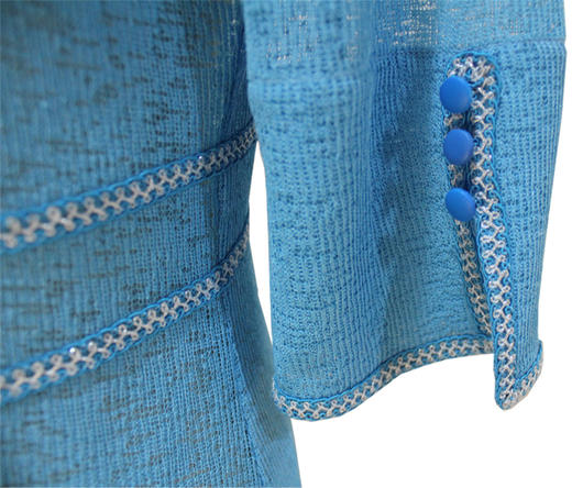 【伯妮斯茵】172D049--蓝色风衣--天青石金耳环--《太阳之子--印加》 商品图8