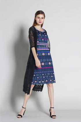 2S6531--连衣裙--天青石金耳环--《太阳之子--印加》