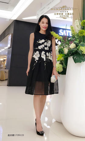 --【伯妮斯茵】172S122--黑色连衣裙--《莫契月亮神壁画》