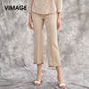 VIMAGE纬漫纪夏款时尚简约通勤职业舒适垂感直筒长裤女裤V1305942 商品缩略图5