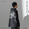 ATTEMPT 19AW-KNT06 异形结构正反拼接文字印花连帽卫衣 商品缩略图0