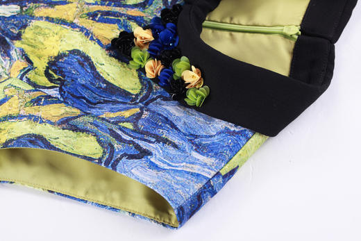 【伯妮斯茵】文艺复古印花设计短款无袖连衣裙  3S7441 商品图8