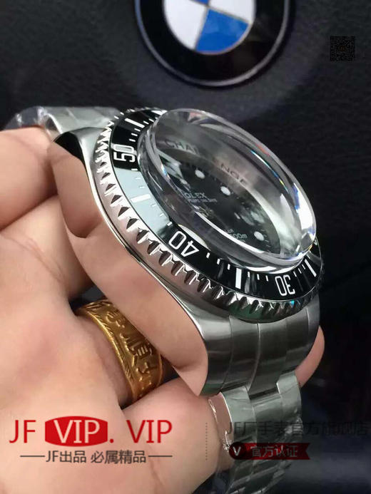 N劳li士超鬼王终版DEEPSEA CHALLENGE。大块头专用！表壳采用超合金不锈钢材料制成，表壳中部使用高性能的氮合金不锈钢圆环作为整个手表的支架水鬼。男士腕表，自动机芯，精钢表带，密底。 商品图2