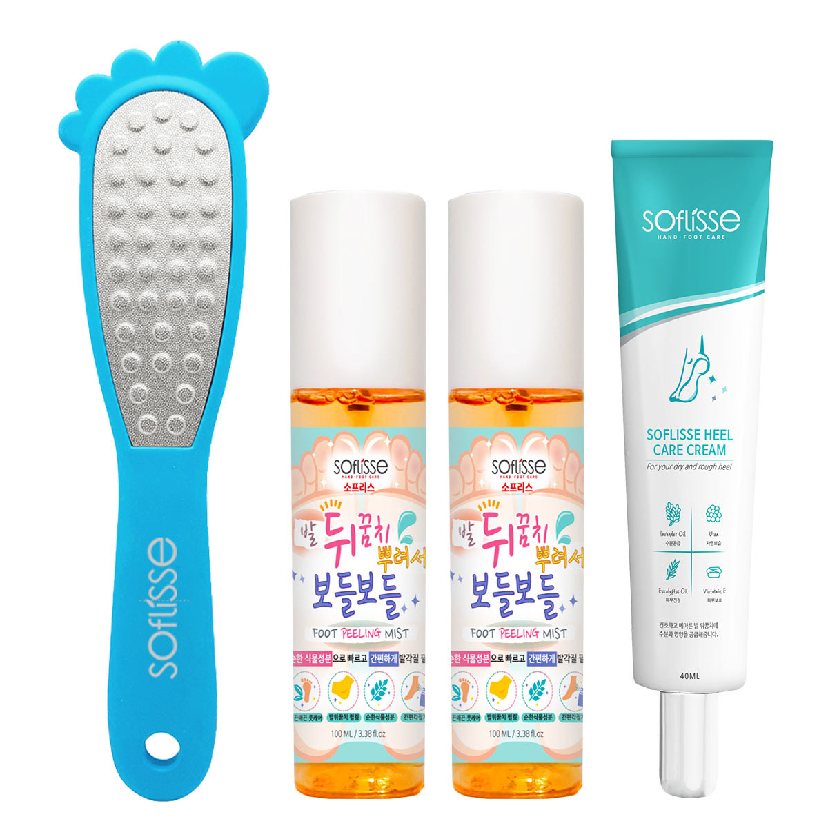 Soflisse Triple Foot File Foot CareSet脚堆+脚部薄雾+脚霜套装JPY带授权招加盟代理