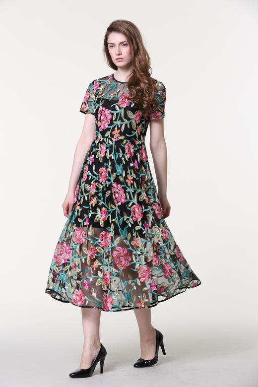 黑色连衣裙1SH7811--鲜花盛开的花园1--《生命之美—梵高的花园》 商品图4