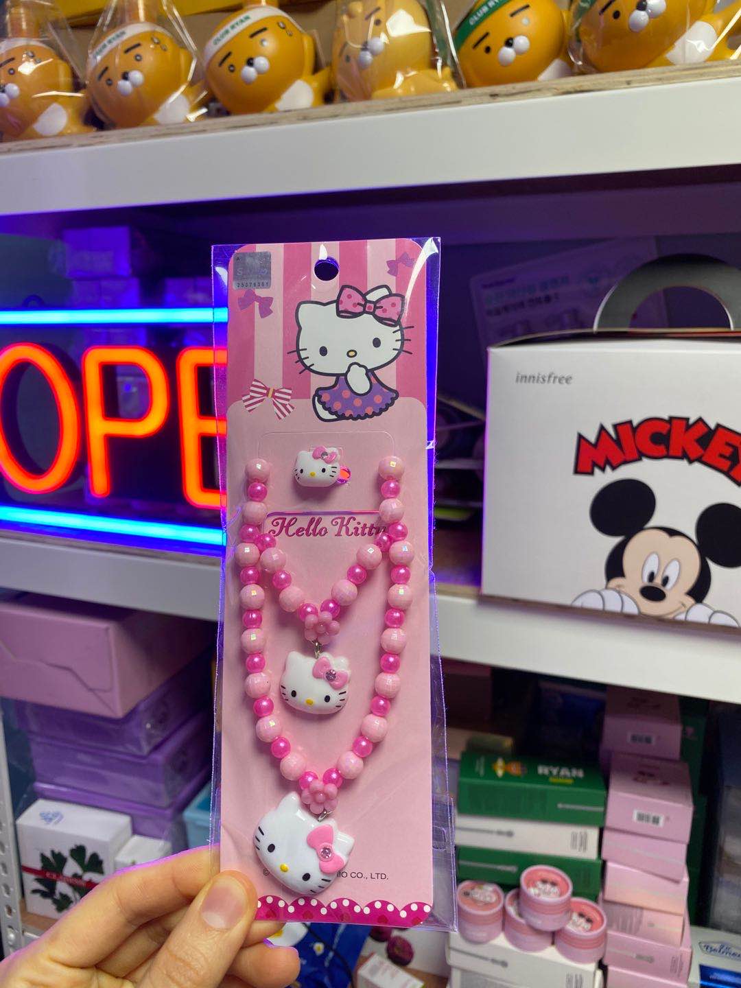 韩国 hello Kitty 凯蒂猫 小公主饰品 项链 戒指 玩具JPY带授权招加盟代理