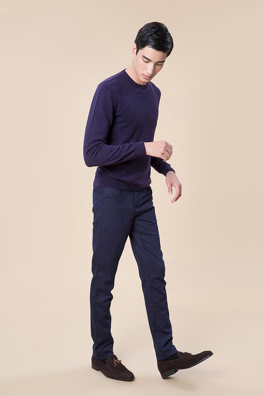 callisto紫色全山羊绒羊毛衫 FNKNW142PU 商品图2