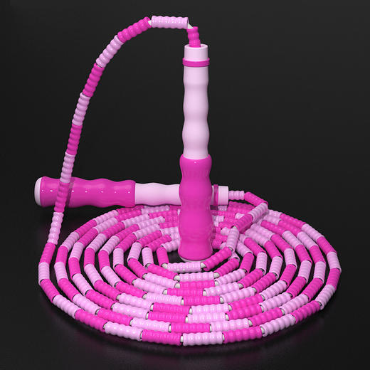 竹节跳绳儿童健身器材小学生专用软珠不怕痛珠节专业绳一年级可调节竹节绳 商品图3