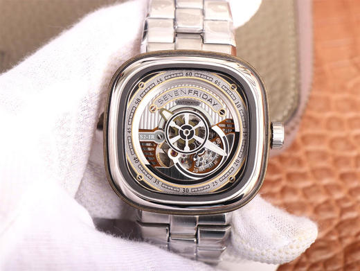 SV七个星期五，原装316L不锈钢表带，市场最高版本，男士腕表，自动机械机芯，钢表带+送皮表带，密底。 商品图0