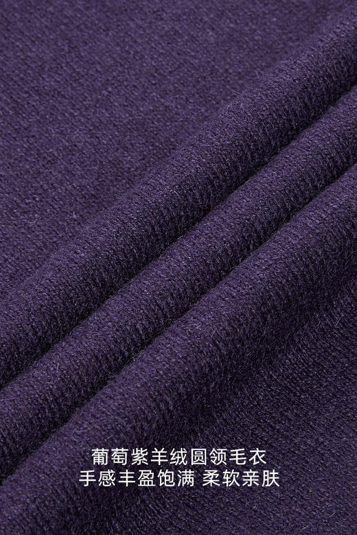 callisto紫色全山羊绒羊毛衫 FNKNW142PU 商品图4