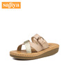 商场同款 | Safiya/索菲娅夏季商场同款牛皮拼色舒适女凉鞋SF82110057 商品缩略图0