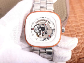 SV七个星期五，原装316L不锈钢表带，市场最高版本，男士腕表，自动机械机芯，钢表带+送皮表带，密底。