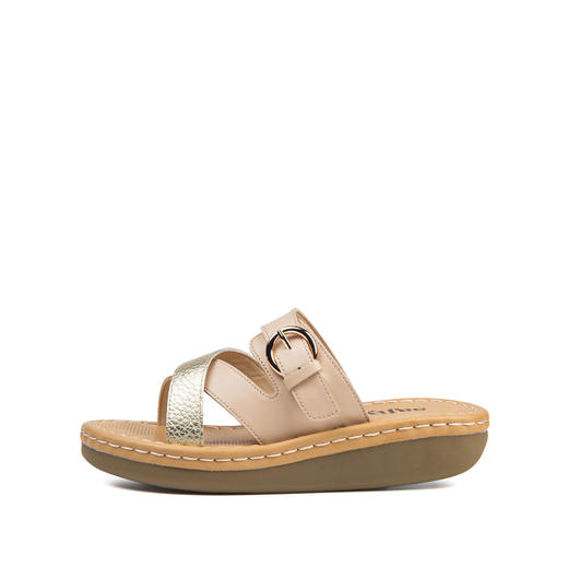 商场同款 | Safiya/索菲娅夏季商场同款牛皮拼色舒适女凉鞋SF82110057 商品图2