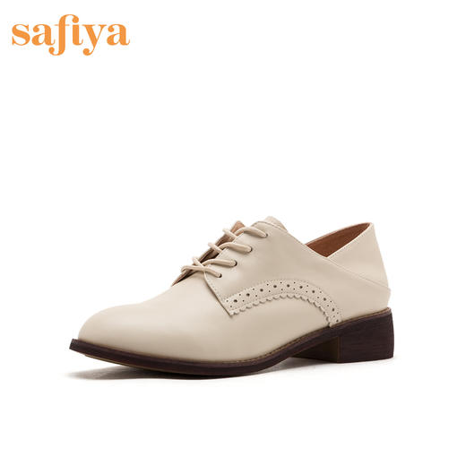 商场同款 | Safiya/索菲娅欧美风时尚深口粗跟单鞋皮鞋女SF01112061 商品图1