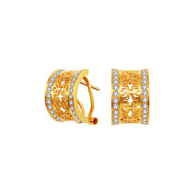 【熙】熙缘·花丝窗棂纹耳饰