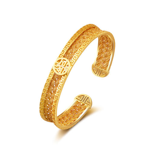 【熙】熙缘·花丝席纹手镯 商品图0