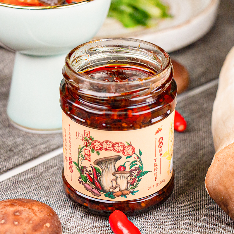 社区团购 凤归巢 麻辣杏鲍菇酱  180g*2瓶