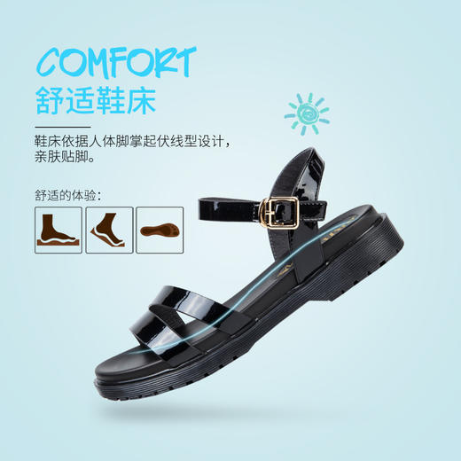 Safiya索菲娅一字扣带方跟凉鞋女中跟凉鞋2018夏季SF82115331 商品图3