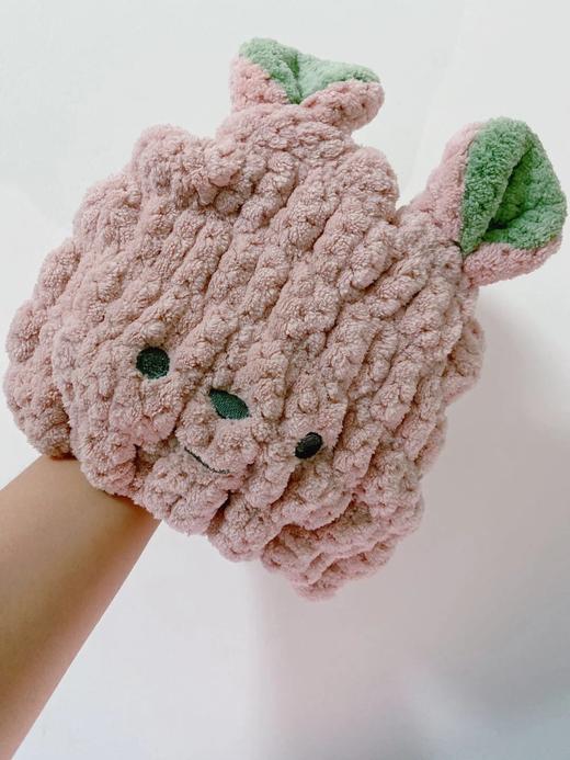 【4天内发货】 给孩子准备的干发帽 微笑菠萝格干发帽2个组.速干吸水 商品图3