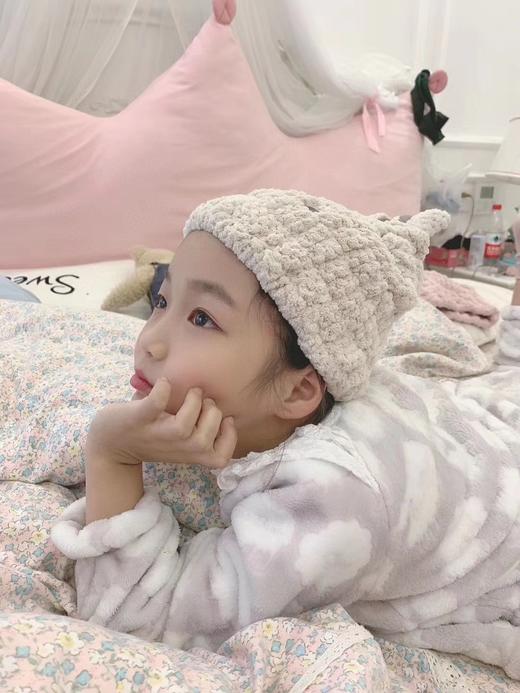 【4天内发货】 给孩子准备的干发帽 微笑菠萝格干发帽2个组.速干吸水 商品图12