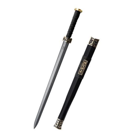 云纹汉剑 八面汉剑 花纹钢一体刀剑兵器硬剑龙泉沈广隆宝剑 未开刃 商品图7