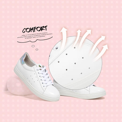 商场同款 | Safiya/索菲娅时尚潮流单鞋女平底休闲舒适小白鞋SF91112027 商品图4