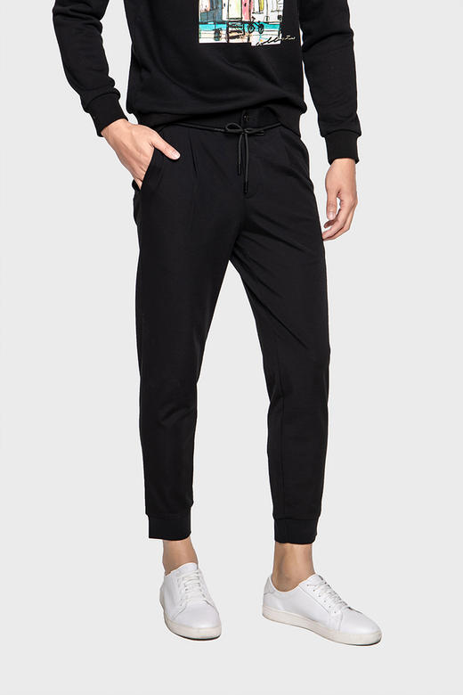 callisto黑色橡筋腰休闲裤SPCPW073BK 商品图1