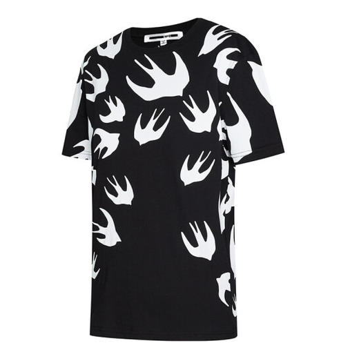 MCQ 麦昆 女士棉质白色燕子短袖T恤 黑色 318978 RLT71 1000 商品图1