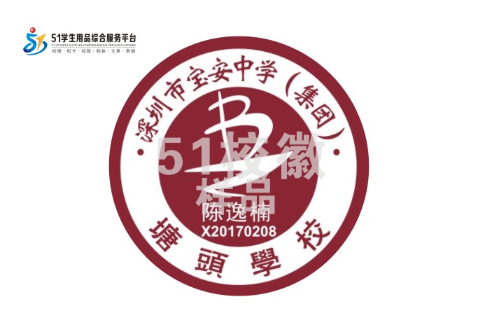 定制深圳市宝安中学（集团）塘头学校熨烫定做布贴胸章缝制包邮51